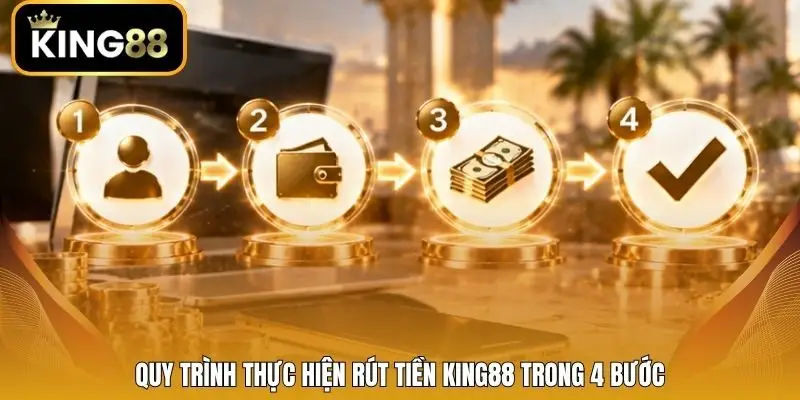 Quy trình thực hiện rút tiền King88 trong 4 bước